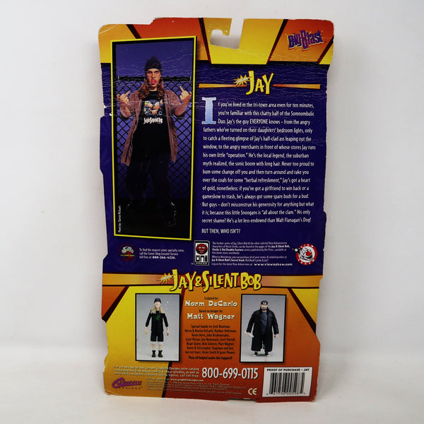 Vintage 1998 90s Big Blast Graphitti Designs View Askew's Talking Jay & Silent Bob Jay Jason Mewes Action Figure Carded MOC Retro