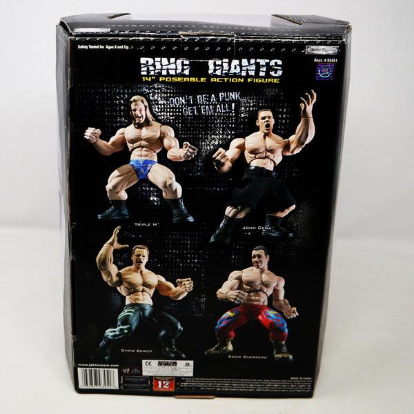 2005 JAKKS Pacific / Vivid Imaginations WWE World Wrestling Entertainment Ring Giants John Cena 14" Poseable Action Figure Boxed Rare Sample Sticker Promo?