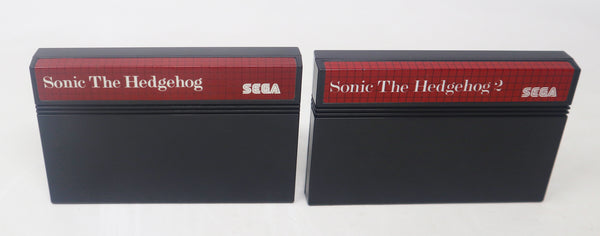 Vintage 1991 1992 90s Sega Master System Sonic The Hedgehog 1 & 2 Games Lot Pal 1 Player Retro