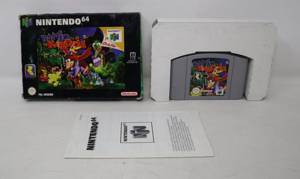 Vintage 1998 90s Nintendo 64 N64 Banjo Kazooie Cartridge Video Game PAL Version Boxed Retro