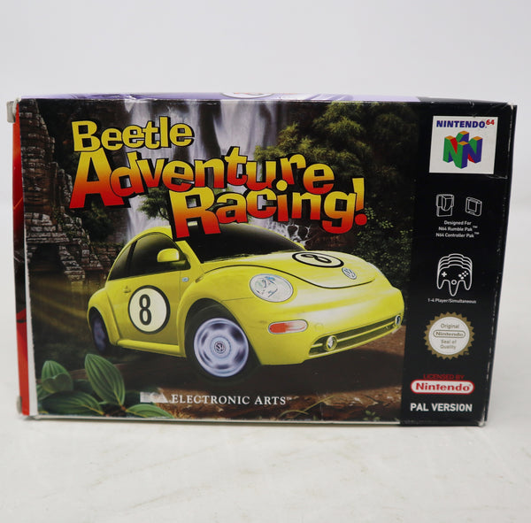 Vintage 1999 90s Nintendo 64 N64 Beetle Adventure Racing! Cartridge Video Game Boxed Pal Version 1-4 Players Retro