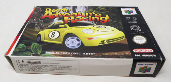 Vintage 1999 90s Nintendo 64 N64 Beetle Adventure Racing! Cartridge Video Game Boxed Pal Version 1-4 Players Retro