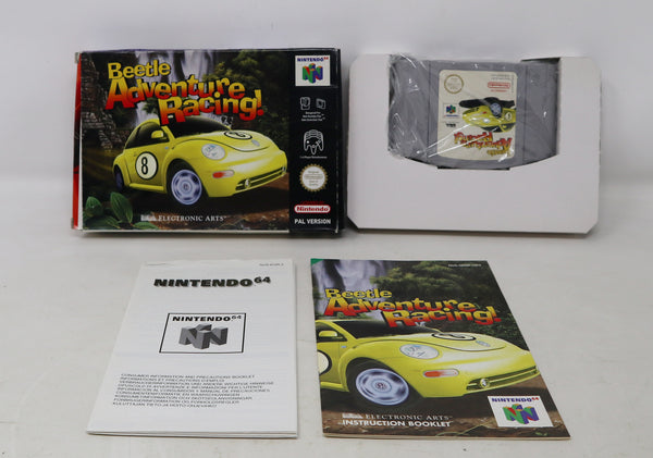 Vintage 1999 90s Nintendo 64 N64 Beetle Adventure Racing! Cartridge Video Game Boxed Pal Version 1-4 Players Retro