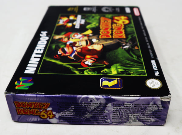 Vintage 1999 90s Nintendo 64 N64 Donkey Kong 64 Racing Cartridge Video Game Boxed Pal Version 1-4 Players Retro (No Expension Pak)