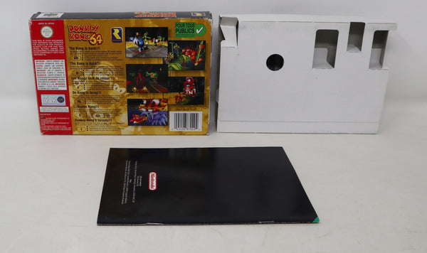 Vintage 1999 90s Nintendo 64 N64 Donkey Kong 64 Racing Cartridge Video Game Boxed Pal Version 1-4 Players Retro (No Expension Pak)