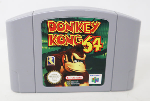 Vintage 1999 90s Nintendo 64 N64 Donkey Kong 64 Racing Cartridge Video Game Boxed Pal Version 1-4 Players Retro (No Expension Pak)