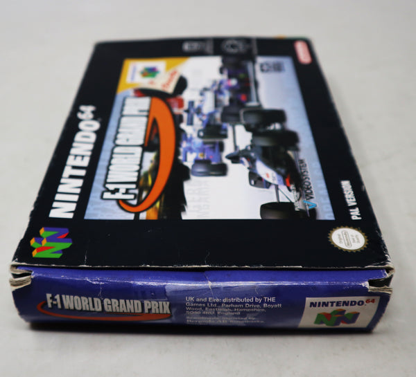 Vintage 1998 90s Nintendo 64 N64 F-1 World Grand Prix Video Game Boxed Pal Version 2 Players Retro