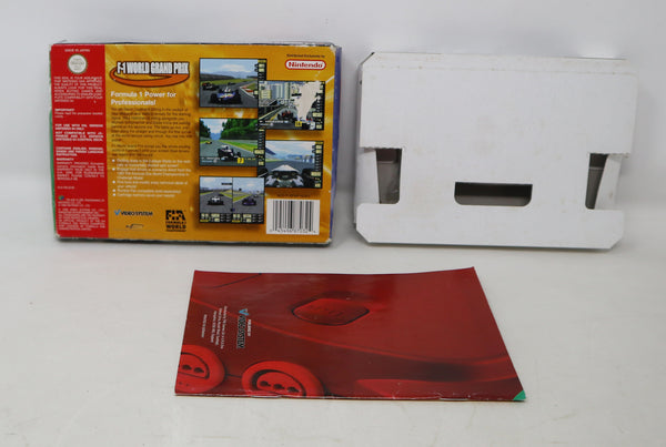 Vintage 1998 90s Nintendo 64 N64 F-1 World Grand Prix Video Game Boxed Pal Version 2 Players Retro