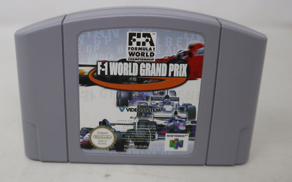 Vintage 1998 90s Nintendo 64 N64 F-1 World Grand Prix Video Game Boxed Pal Version 2 Players Retro