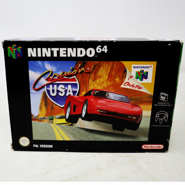 Vintage 1997 90s Nintendo 64 N64 Cruis'n USA Car Racing Cartridge Video Game Boxed Pal Version 2 Players Retro