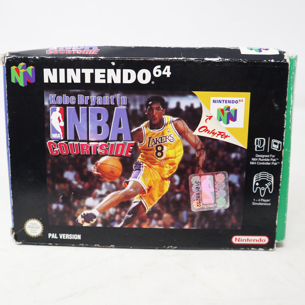 Vintage 1998 90s Nintendo 64 N64 Kobe Bryant in NBA Courtside Basketball Sports Video Game Boxed Pal Version 1-4 Players Retro