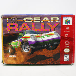 Vintage 1997 90s Nintendo 64 N64 Top Gear Rally Racing Video Game Boxed USA NTSC 1-2 Players