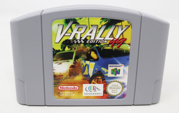 Vintage 1998 90s Nintendo 64 N64 V-Rally Edition 99 World Rally Championship Racing Video Game Boxed Pal 2 Players