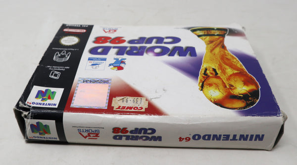Vintage 1998 90s Nintendo 64 N64 EA Sports World Cup 98 Football Soccer Video Game Boxed Pal Version 1-4 Players Retro