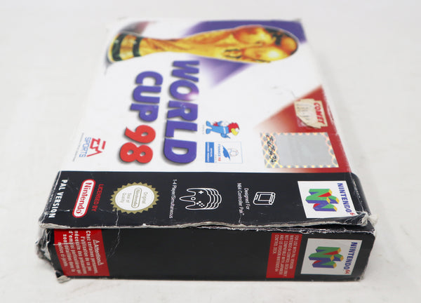 Vintage 1998 90s Nintendo 64 N64 EA Sports World Cup 98 Football Soccer Video Game Boxed Pal Version 1-4 Players Retro