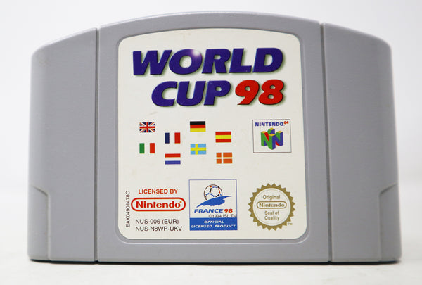 Vintage 1998 90s Nintendo 64 N64 EA Sports World Cup 98 Football Soccer Video Game Boxed Pal Version 1-4 Players Retro