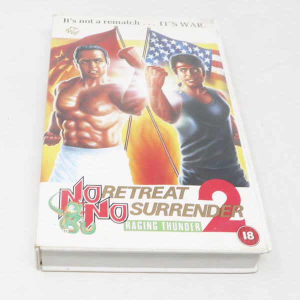 Vintage No Retreat No Surrender 2 Raging Thunder VHS Video Home System Tape Rare Big Box Version Martial Arts Movie Film Retro