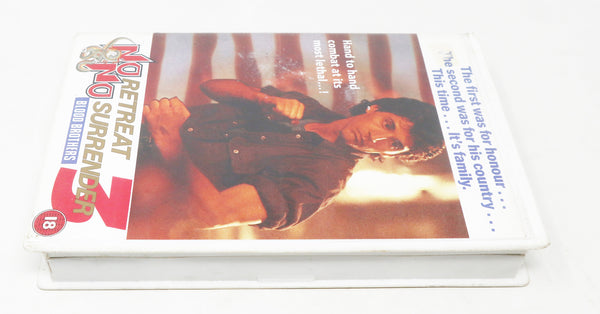 Vintage No Retreat No Surrender 3 Blood Brothers VHS Video Home System Tape Rare Big Box Version Martial Arts Movie Film Retro (Copy)