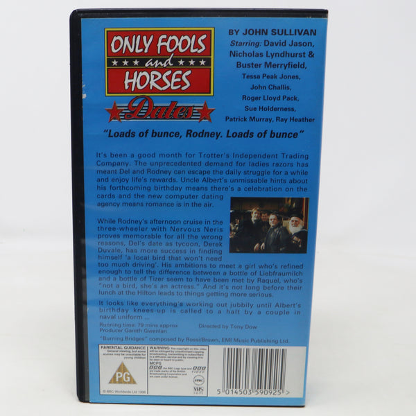 Vintage 1996 90s BBC Only Fools And Horses Dates PAL VHS (Video Home System) Tape Signed By Sue Holderness (Marlene) Rare Retro