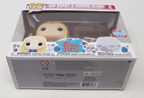 Funko POP! Television The Brady Bunch Jan Brady & George Glass Vinyl Figure 2 Pack Set Boxed Exclusive 2018 Fall Convention Limited Edition