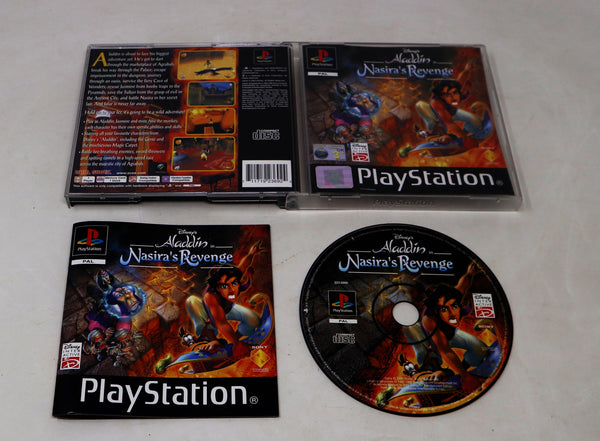 Vintage 2000 Playstation 1 PS1 Disney's Aladdin In Nasira's Revenge Video Game Pal 1 Player Retro (Copy)
