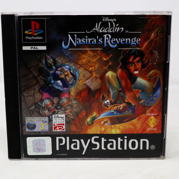 Vintage 2000 Playstation 1 PS1 Disney's Aladdin In Nasira's Revenge Video Game Pal 1 Player Retro (Copy)