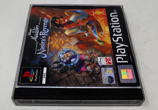 Vintage 2000 Playstation 1 PS1 Disney's Aladdin In Nasira's Revenge Video Game Pal 1 Player Retro (Copy)