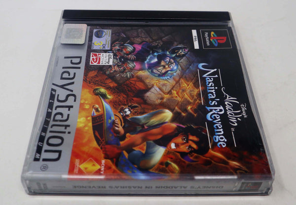 Vintage 2000 Playstation 1 PS1 Platinum Disney's Aladdin In Nasira's Revenge Video Game Pal Version 1 Player