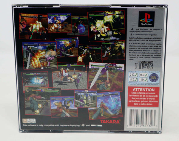 Vintage 1995 90s Playstation 1 PS1 Platinum Battle Arena Toshinden Video Game Pal 1-2 Players Fighting