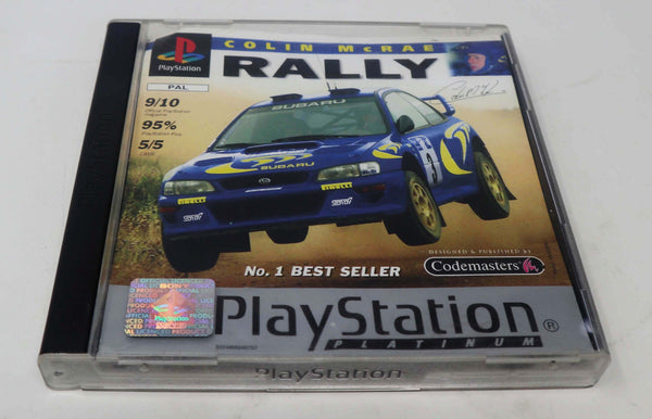 Vintage 1998 90s Playstation 1 PS1 Platinum Colin McRae Rally Video Game Pal 1-2 Players Car Racing