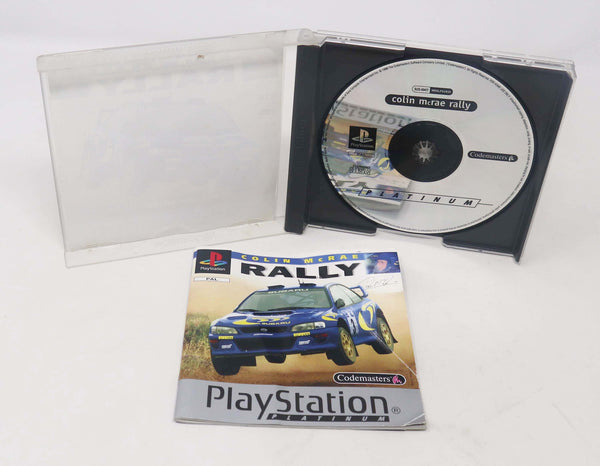 Vintage 1998 90s Playstation 1 PS1 Platinum Colin McRae Rally Video Game Pal 1-2 Players Car Racing