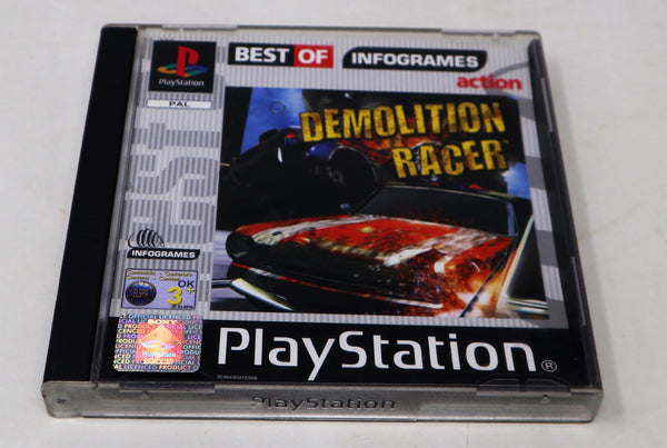 Vintage 1999 90s Playstation 1 PS1 Demolition Racer Racing Video Game Pal 1-2 Players Retro
