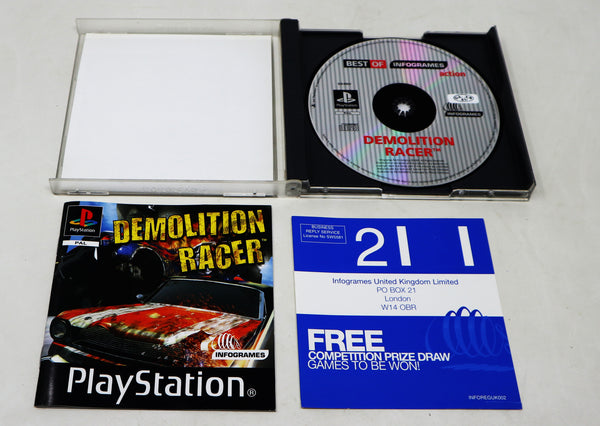 Vintage 1999 90s Playstation 1 PS1 Demolition Racer Racing Video Game Pal 1-2 Players Retro