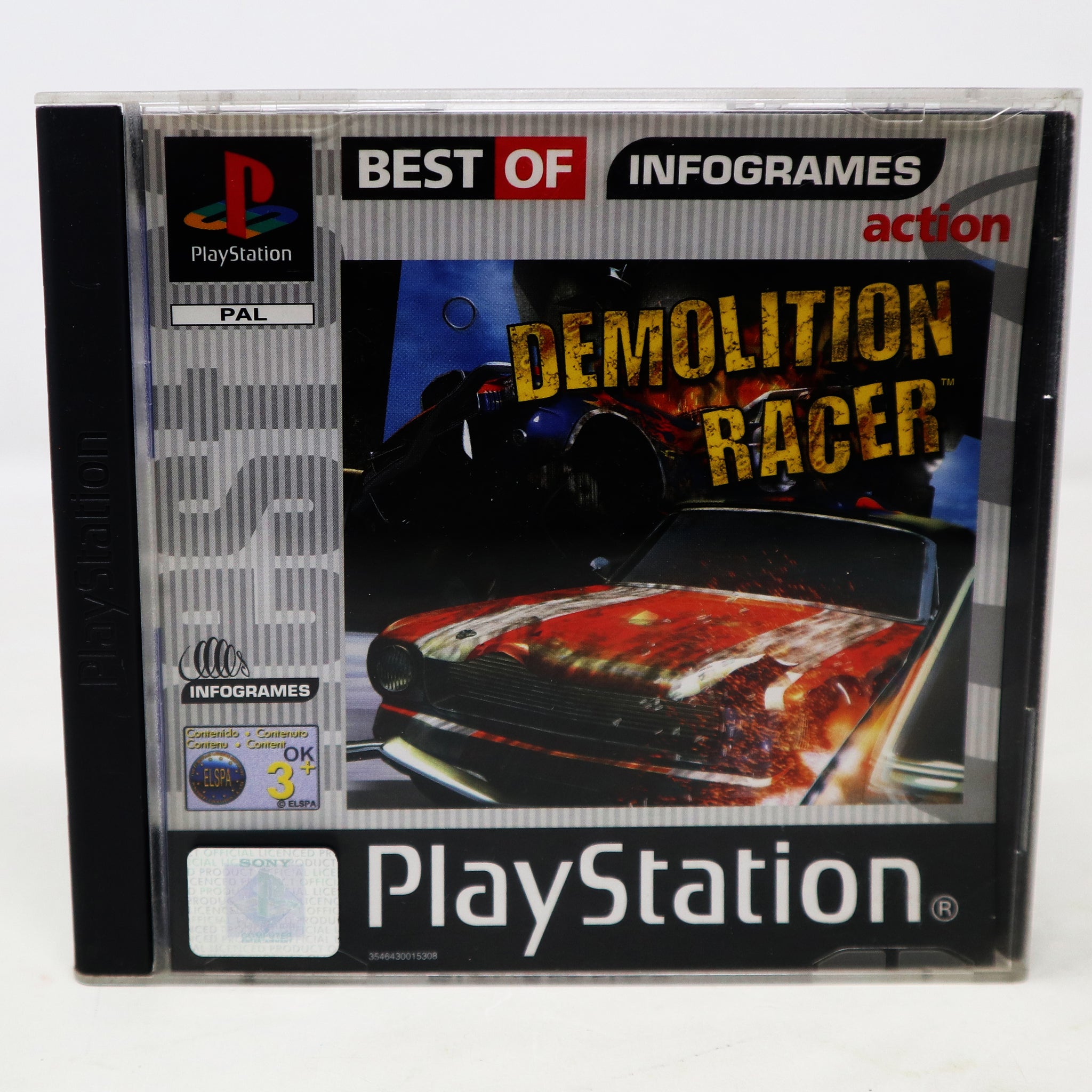 Vintage 1999 90s Playstation 1 PS1 Demolition Racer Racing Video Game Pal 1-2 Players Retro