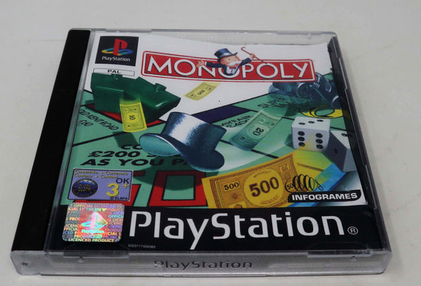 Vintage 1997 90s Playstation 1 PS1 Monopoly Video Game Pal 1-4 Players