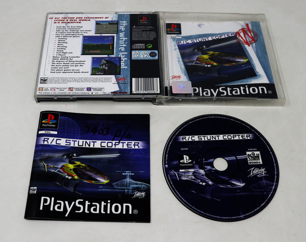 Vintage 2000 Playstation 1 PS1 R/C Stunt Copter Helicopter Video Game Pal 1-2 Players Retro