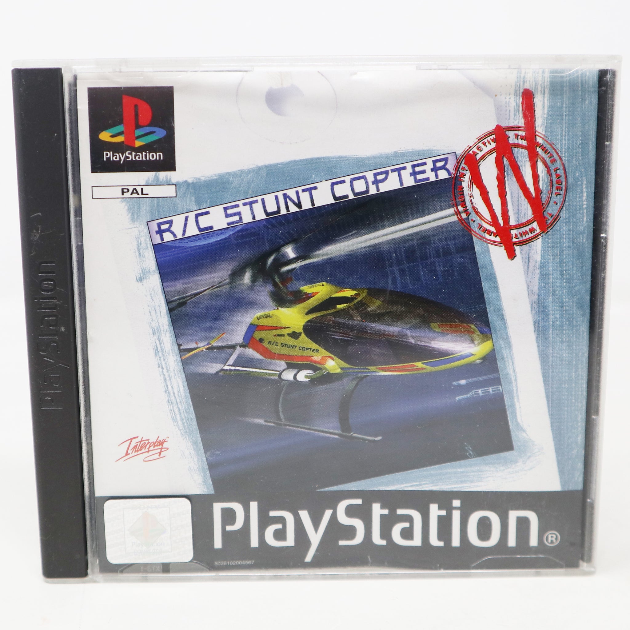Vintage 2000 Playstation 1 PS1 R/C Stunt Copter Helicopter Video Game Pal 1-2 Players Retro
