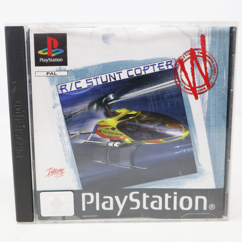 Vintage 2000 Playstation 1 PS1 R/C Stunt Copter Helicopter Video Game Pal 1-2 Players Retro