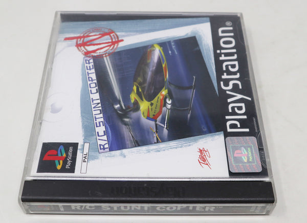 Vintage 2000 Playstation 1 PS1 R/C Stunt Copter Helicopter Video Game Pal 1-2 Players Retro
