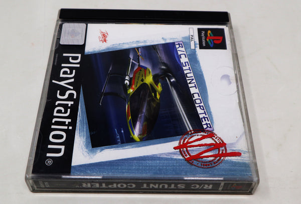 Vintage 2000 Playstation 1 PS1 R/C Stunt Copter Helicopter Video Game Pal 1-2 Players Retro