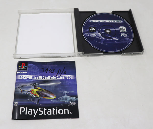 Vintage 2000 Playstation 1 PS1 R/C Stunt Copter Helicopter Video Game Pal 1-2 Players Retro