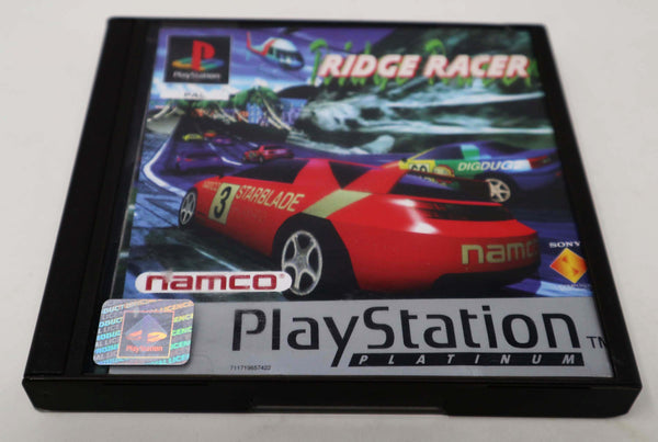 Vintage 1994 90s Playstation 1 PS1 Platinum Ridge Racer Video Game Pal 1 Player Car Racing