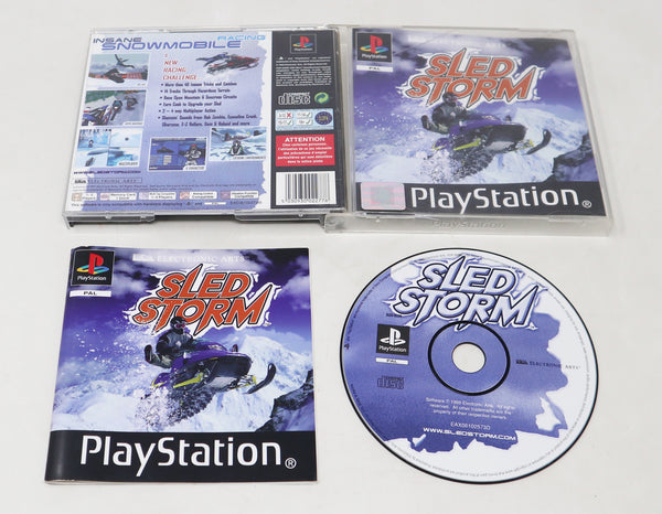 Vintage 1999 90s Playstation 1 PS1 Sled Storm Video Game Pal 1-2 Players Retro