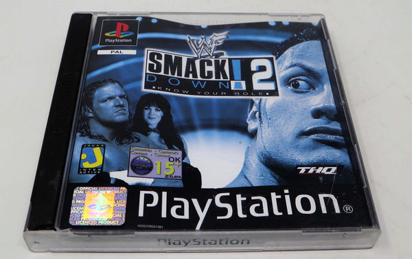 Vintage 2000 Playstation 1 PS1 Smackdown! 2 Video Game Pal 1-2 Players Wrestling WWF