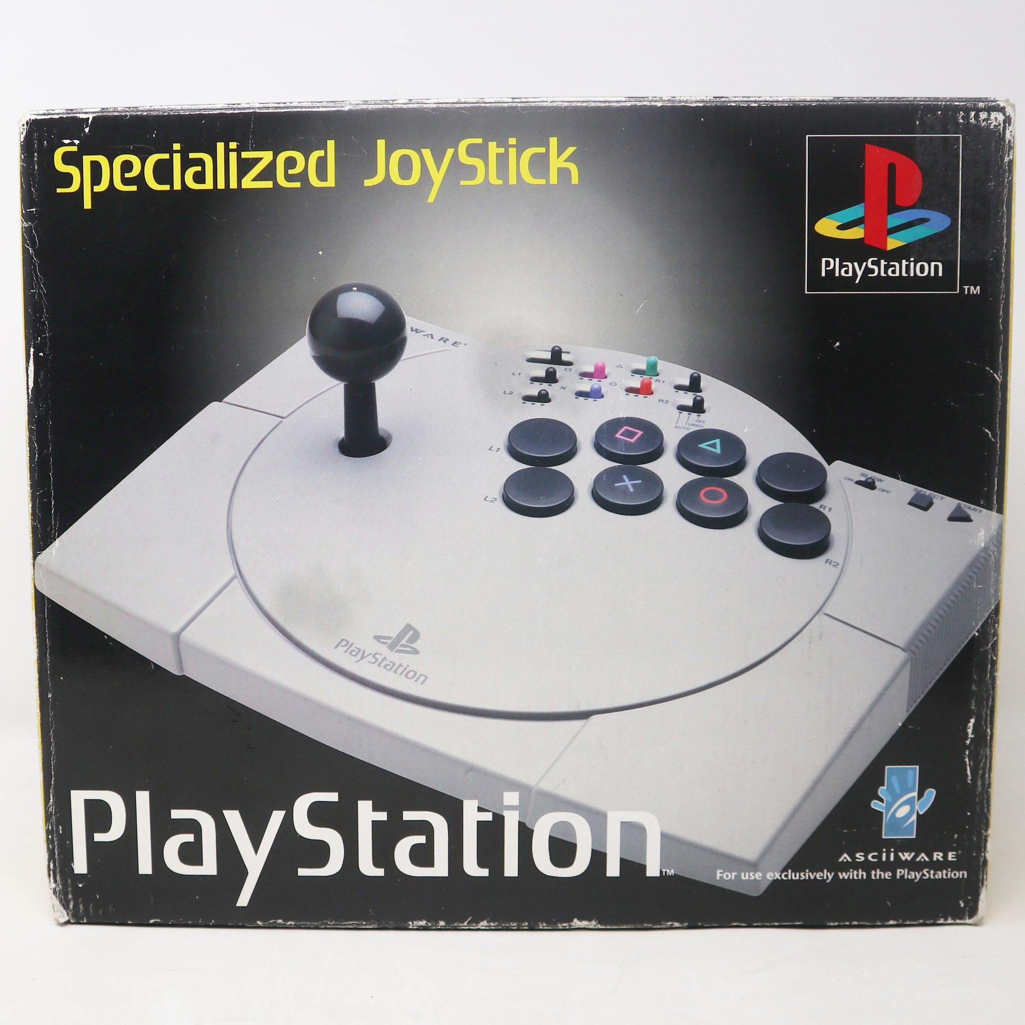 Vintage 1995 90s Sony Playstation 1 PS1 Asciiware Specialized Joystick Joypad Controller (SLEH-0002) Boxed Retro Gaming