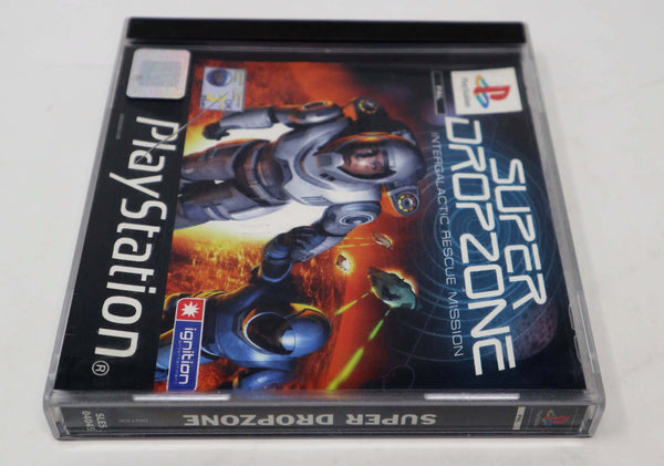Vintage 2003 Playstation 1 PS1 Super Drop Zone Dropzone Intergalactic Rescue Mission Video Game Pal 1 Player Space