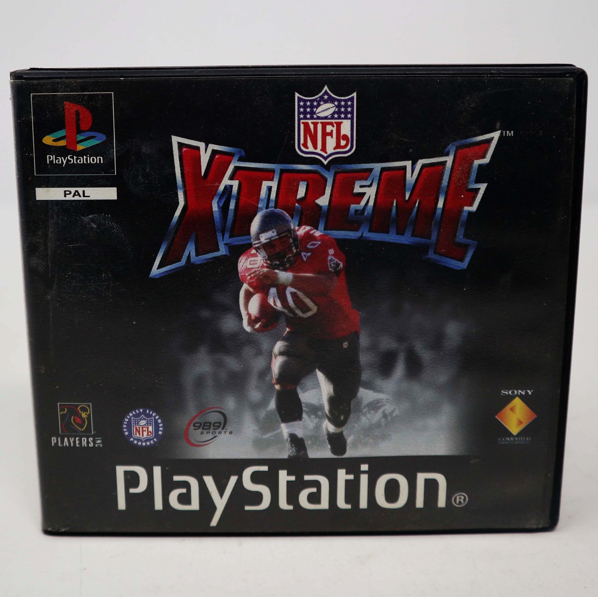 Vintage 1998 90s Playstation 1 PS1 NFL Xtreme Video Game Pal 1-2 Players Rare Rental Only Version