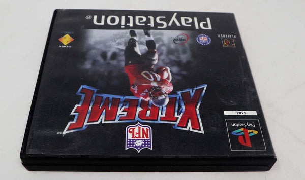 Vintage 1998 90s Playstation 1 PS1 NFL Xtreme Video Game Pal 1-2 Players Rare Rental Only Version