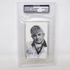 Vintage Ingemar Johansson Photograph Card With Authentic Autograph Signature Signiture PSA/DNA Certified Graded Boxer Boxing Rare Retro