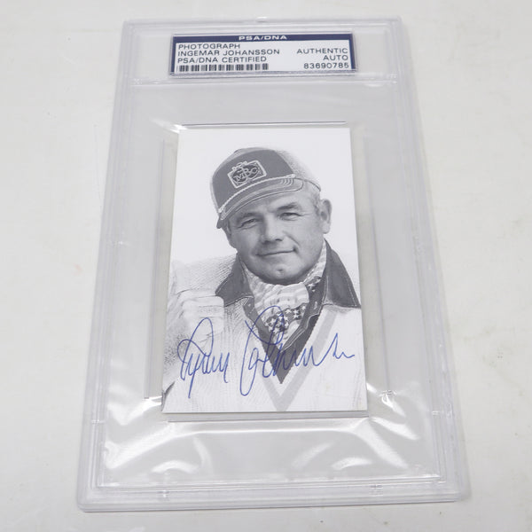 Vintage Ingemar Johansson Photograph Card With Authentic Autograph Signature Signiture PSA/DNA Certified Graded Boxer Boxing Rare Retro